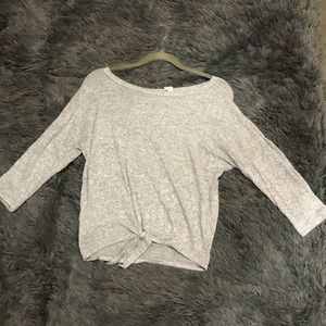 Tie front sweater